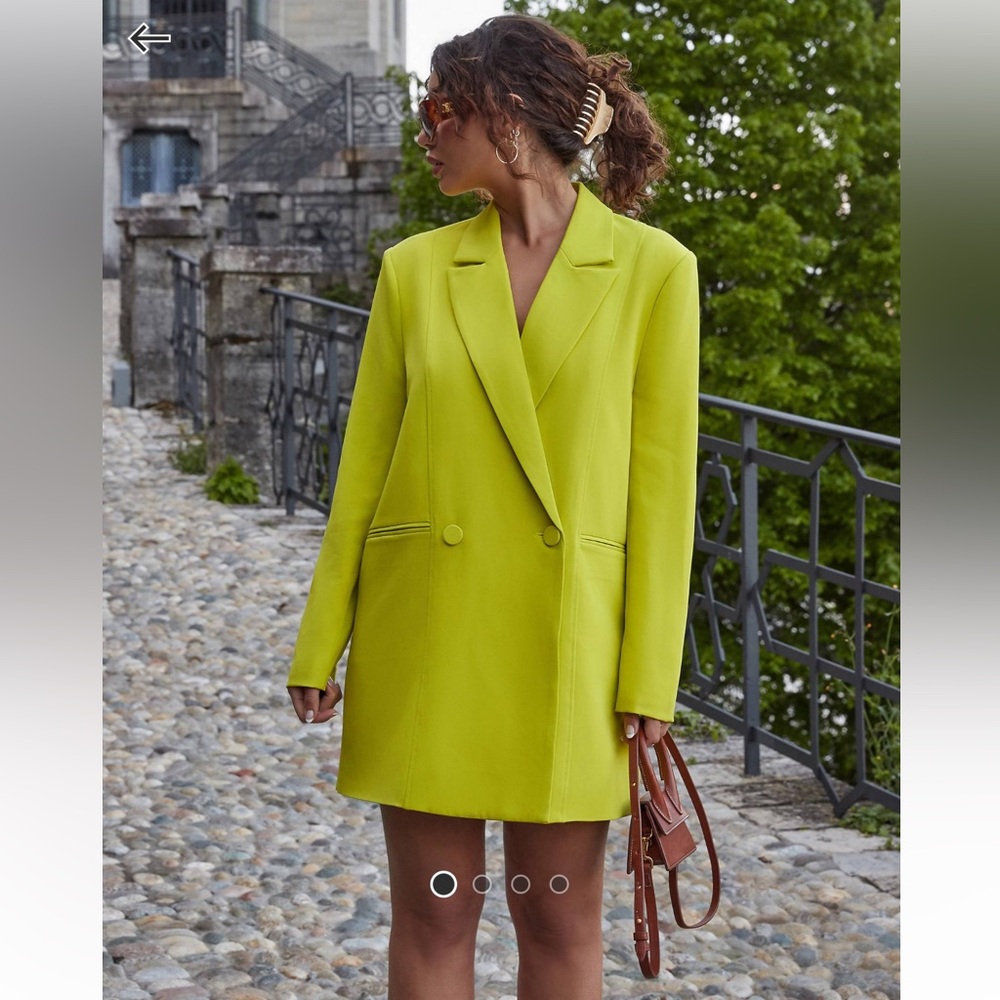 4th & Reckless × Mimi A.R blazer dress in lime